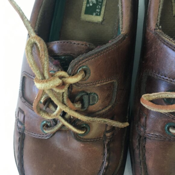 Natural Sports Vintage Boat Shoe Mens's Size 10 Dockside Leather Brown Preppy - Picture 5 of 15